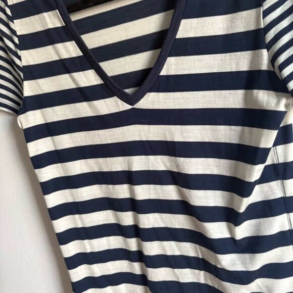 Icebreaker Sz S Strip Coastal Nautical Wool Casual Relaxed Dress - Picture 8 of 10